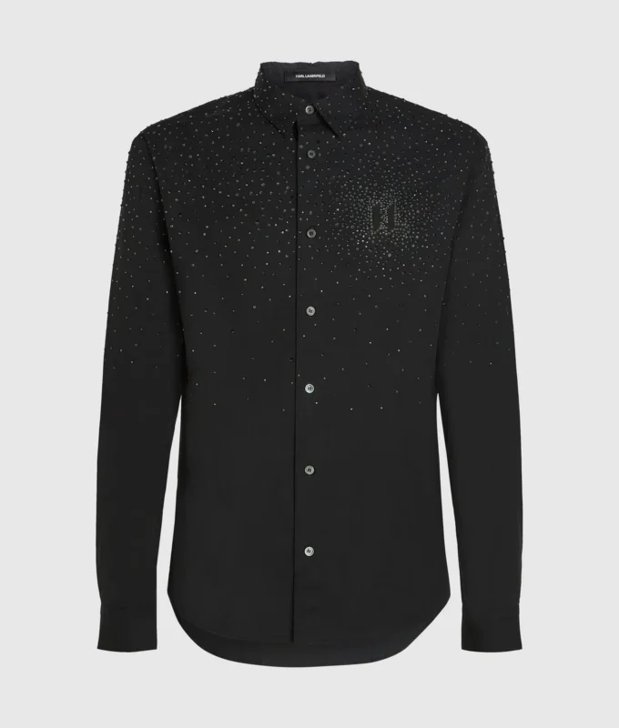 Camicia con strass degradé