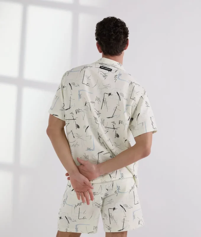 CAMICIA DA BOWLING CON STAMPA ALL-OVER