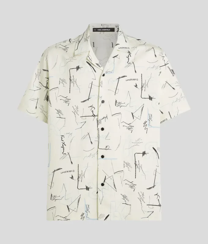 CAMICIA DA BOWLING CON STAMPA ALL-OVER