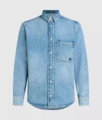 Camicia in denim a maniche lunghe Camicia in denim a maniche lunghe