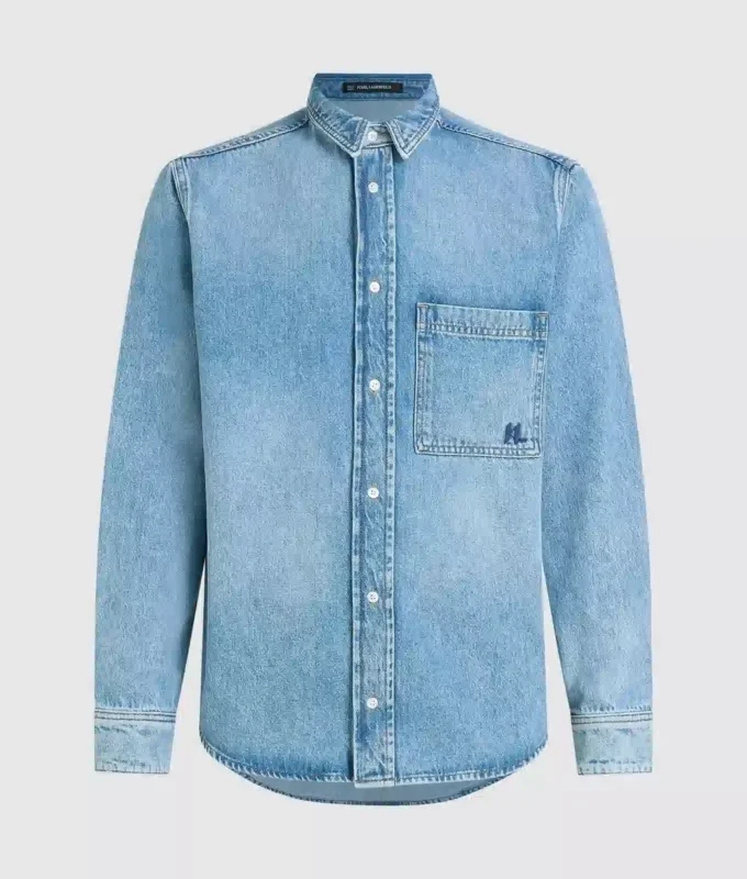 Camicia in denim a maniche lunghe