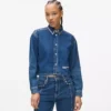 Camicia in denim con borchie