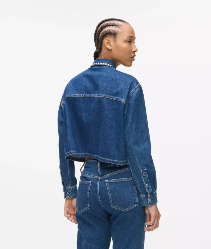 Camicia in denim con borchie