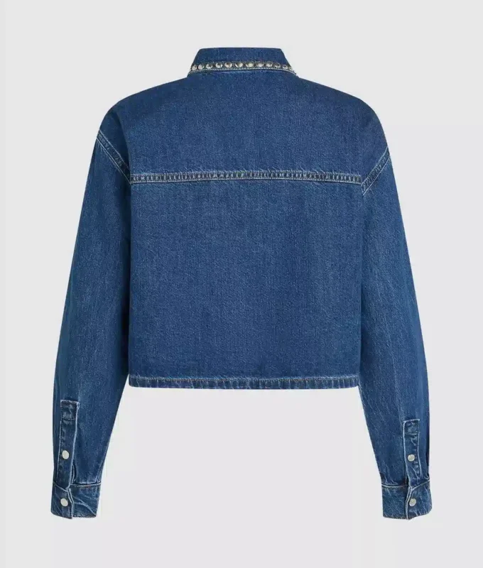 Camicia in denim con borchie