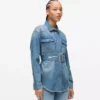 Camicia in denim con cintura