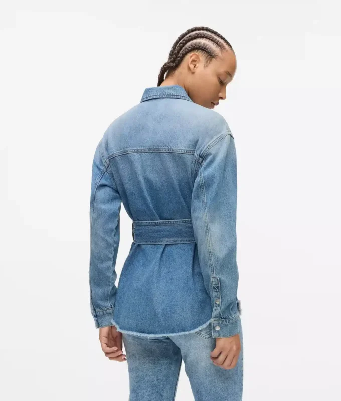 Camicia in denim con cintura