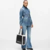 Camicia in denim con cintura