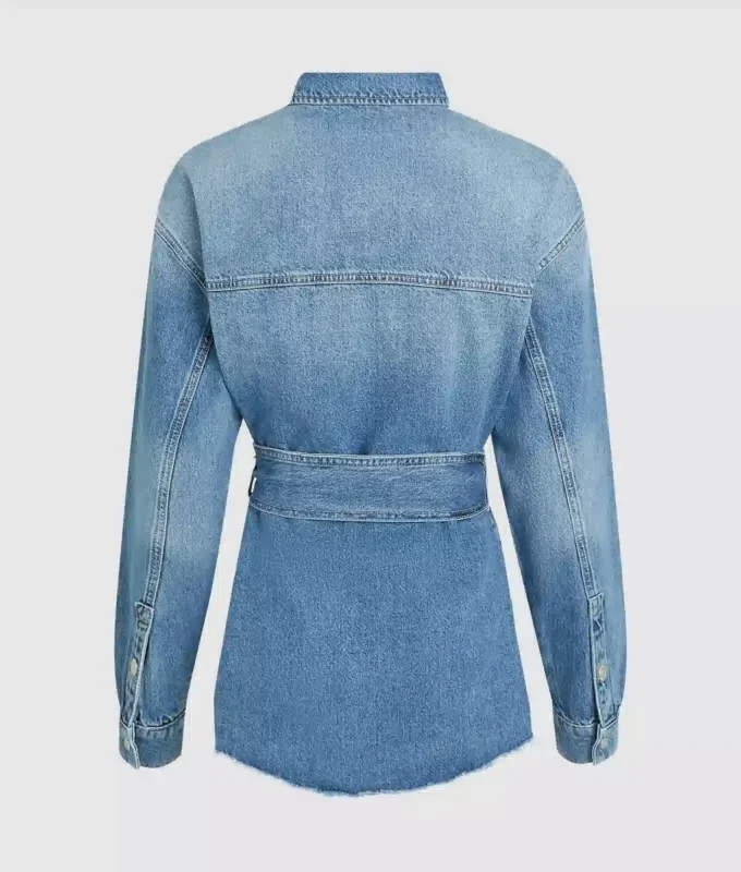Camicia in denim con cintura
