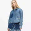 Camicia in denim dal taglio squadrato