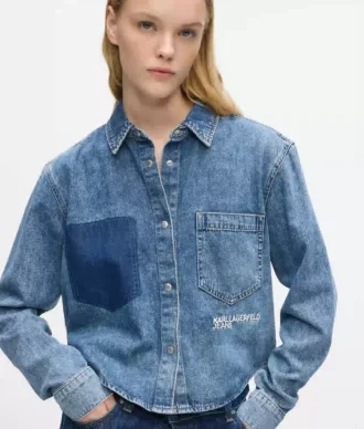 Camicia in denim dal taglio squadrato Camicia in denim dal taglio squadrato