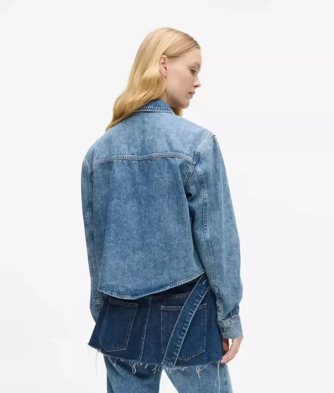 Camicia in denim dal taglio squadrato