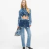 Camicia in denim dal taglio squadrato