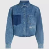 Camicia in denim dal taglio squadrato