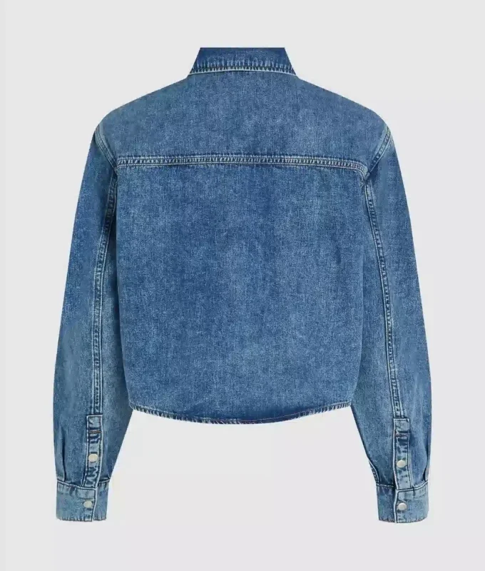 Camicia in denim dal taglio squadrato