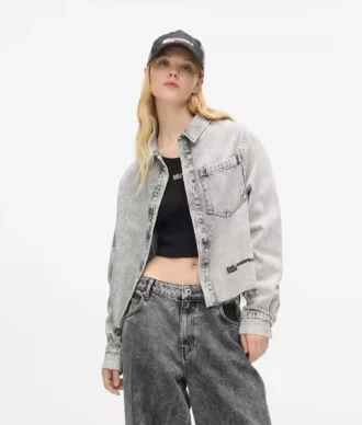 Camicia in denim sbiancato Camicia in denim sbiancato