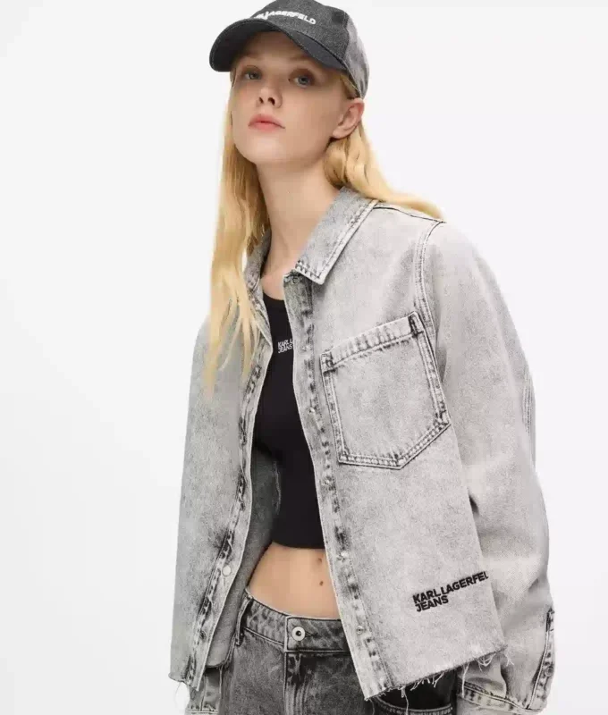 Camicia in denim sbiancato