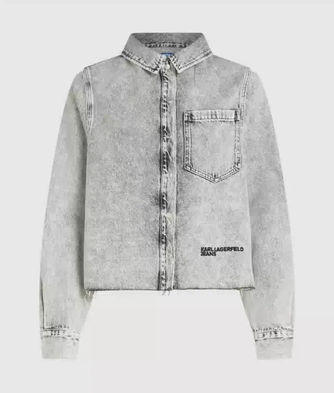 Camicia in denim sbiancato