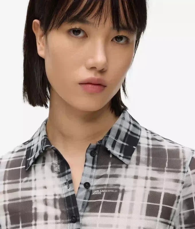 Camicia in maglia a quadri