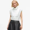 Camicia in popeline con borchie Camicia in popeline con borchie