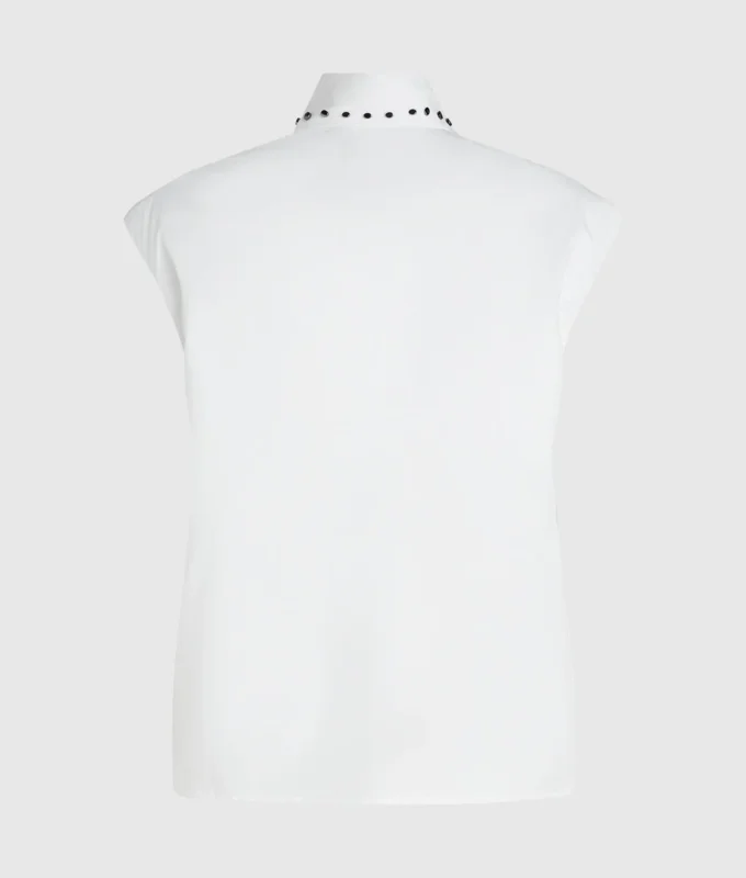 Camicia in popeline con borchie Camicia in popeline con borchie