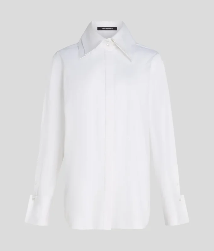 CAMICIA IN POPLINE CON DOPPIO COLLETTO CAMICIA IN POPLINE CON DOPPIO COLLETTO