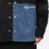 Camicia oversize con inserti in denim