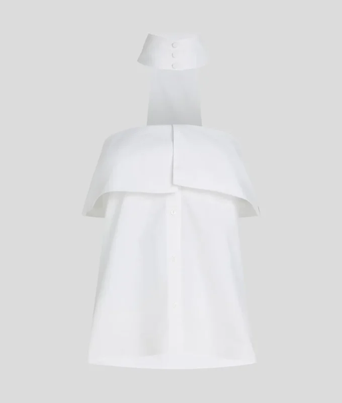 CAMICIA SENZA SPALLINE IN POPLINE CAMICIA SENZA SPALLINE IN POPLINE