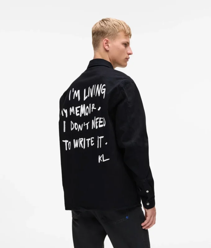Camisola oversize con citazione di Karl Camisola oversize con citazione di Karl