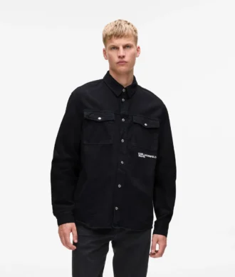 Camisola oversize con citazione di Karl