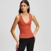 CANOTTA CON SCOLLO A V A RIBBING