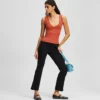 CANOTTA CON SCOLLO A V A RIBBING