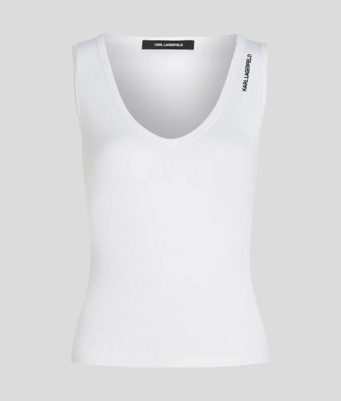CANOTTA CON SCOLLO A V A RIBBING
