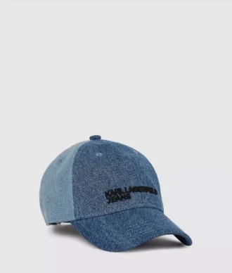 Cappellino in denim chiaro bicolore Cappellino in denim chiaro bicolore