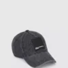 Cappellino in denim con logo box