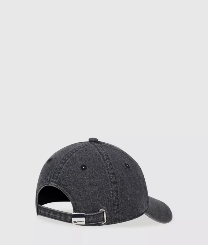 Cappellino in denim con logo box Cappellino in denim con logo box