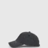Cappellino in denim con logo box