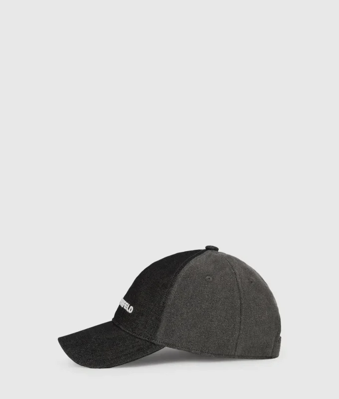 Cappellino in denim scuro bicolore Cappellino in denim scuro bicolore