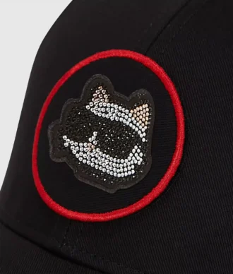 Cappellino trasformabile con patch di strass Ikon