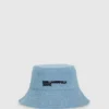 Cappello a secchiello in denim reversibile