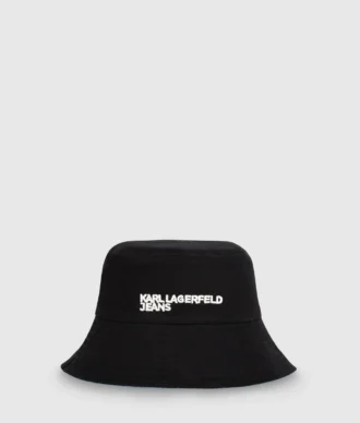 Cappello a secchiello in denim reversibile