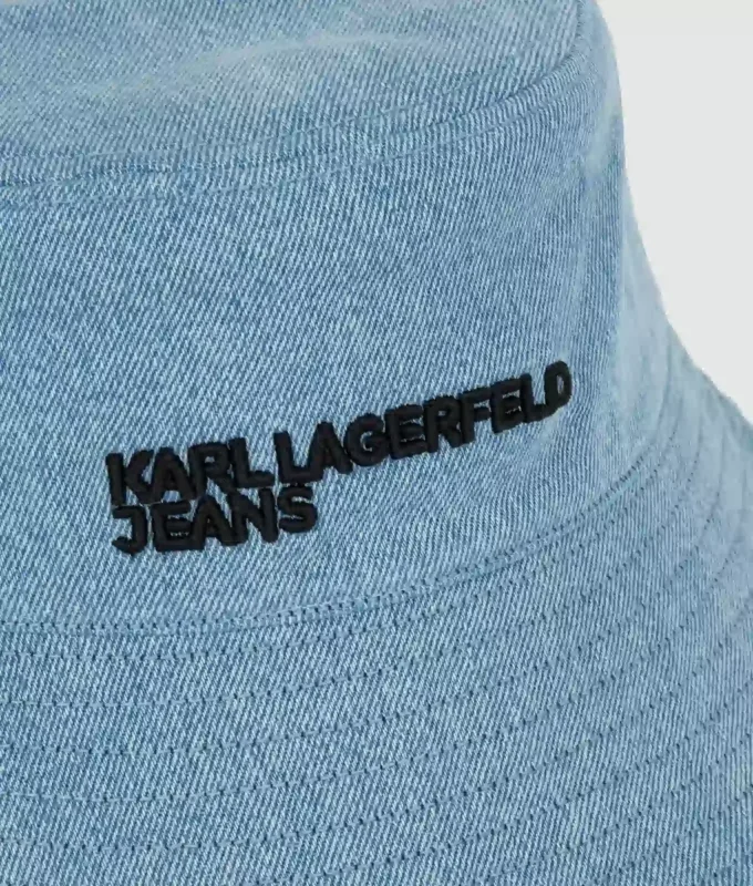 Cappello a secchiello in denim reversibile