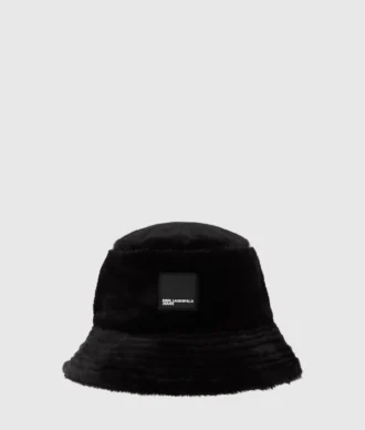Cappello a secchiello in pelliccia sintetica