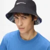 Cappello a secchiello reversibile con graffiti