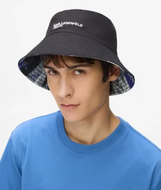 Cappello a secchiello reversibile con graffiti