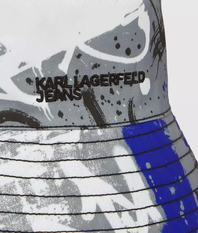 Cappello a secchiello reversibile con graffiti