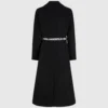 Cappotto con cintura con logo