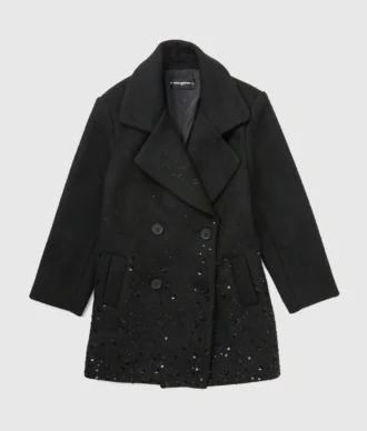Cappotto con paillettes da bambina