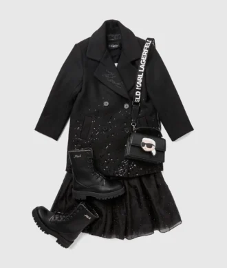 Cappotto con paillettes da bambina