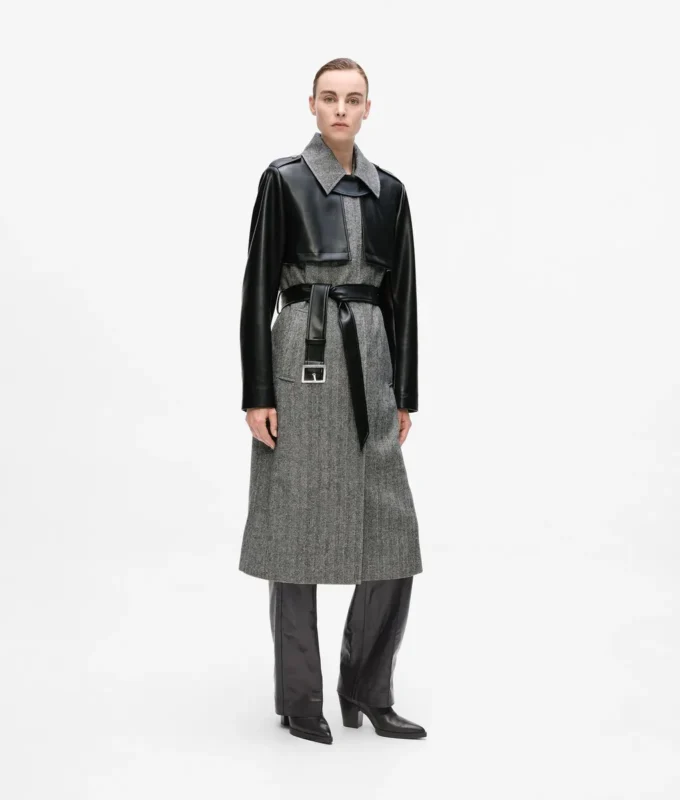 Cappotto in tweed e ecopelle Cappotto in tweed e ecopelle