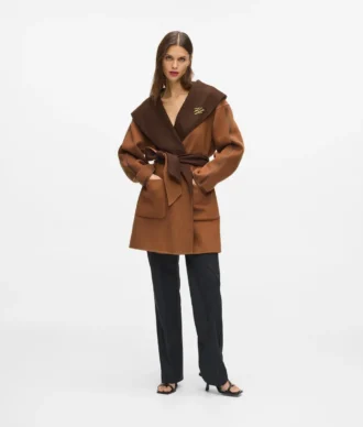 Cappotto reversibile in misto lana